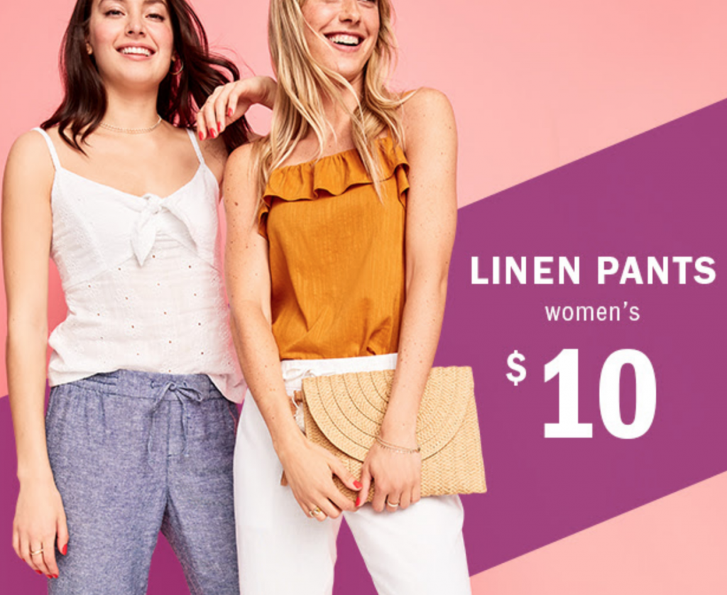 Old Navy: $10 Linen Pants For Women Today Only! (Reg. $39.99)