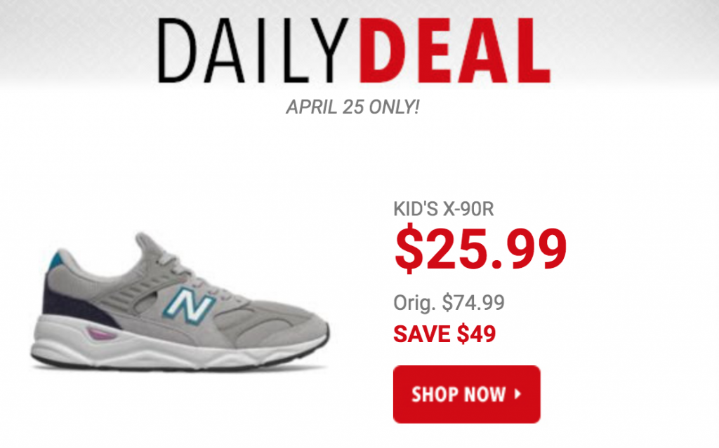 New Balance Kids X-90R Just $25.99 Today Only! (Reg. $74.99)