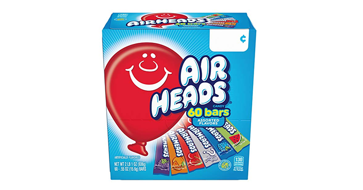 Airheads Bars Chewy Fruit Candy – Easter Basket Stuffers – 60 Count – Just $5.59!