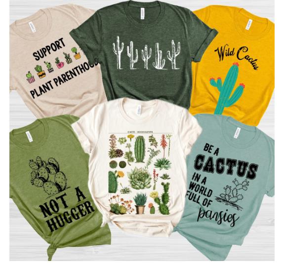 Succulent Cacti Bella Tees – Only $14.99!