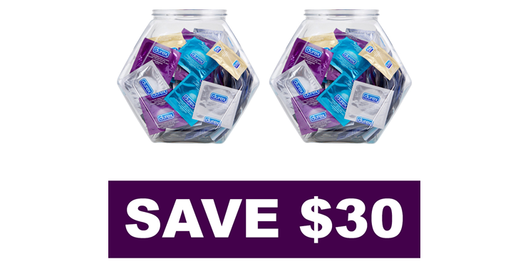 144 Count Durex Condom Fish Bowl Natural Latex Condoms – 2 Pack- Just $40.00! Save $30.00!