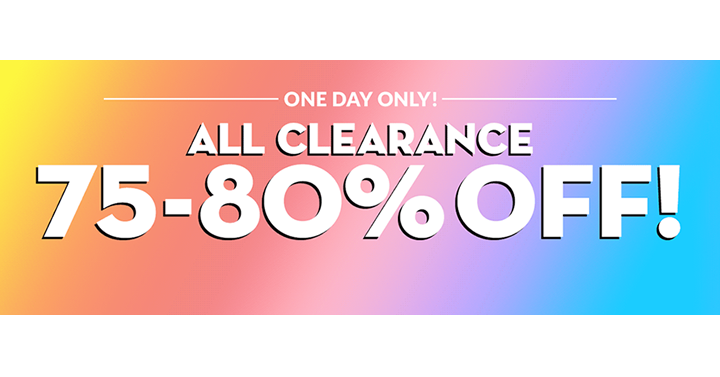HOT HOT HOT! The Children’s Place: ALL CLEARANCE 75-80% OFF! Today only!