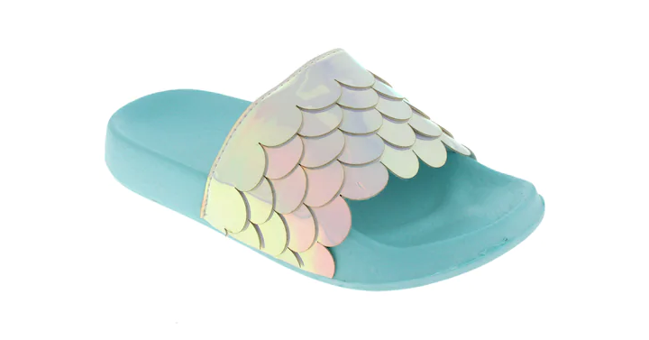Kohl’s Flash Sale! 20% Off Code! Today Only! Girls Mermaid Scale Holographic Sandals – Just $10.56!