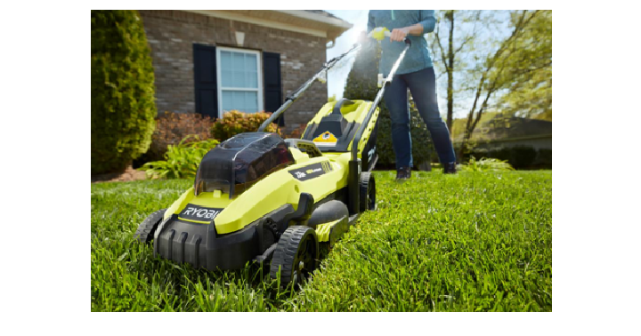 RYOBI 13 in. ONE+ 18-Volt Lithium-Ion Cordless Battery Walk Behind Push Lawn Mower Only $149! (Reg. $200)