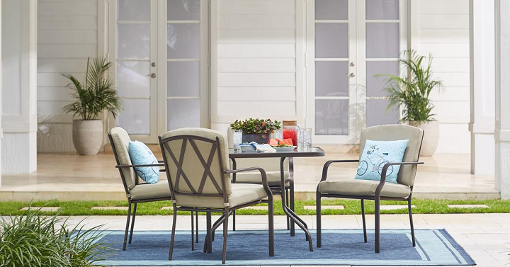 Bradley 5 Piece Outdoor Dining Set with Oatmeal Cushion Only $169.00!