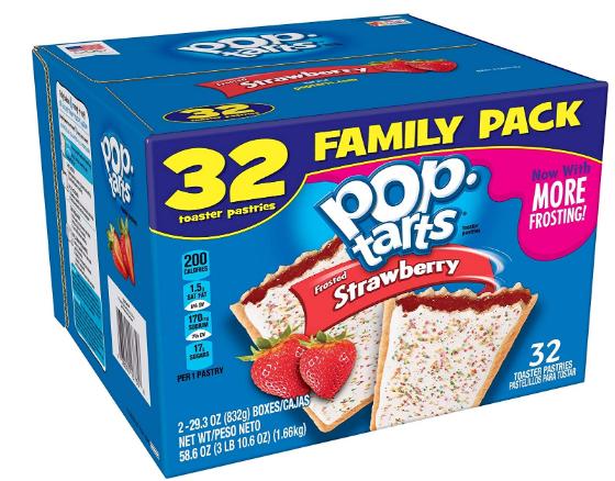 Pop-Tarts Breakfast Toaster Pastries, Family Pack (32 Count)  – Only $6.20!