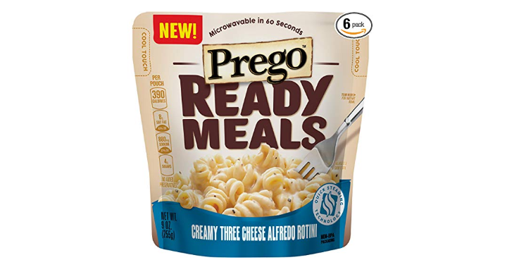 Prego Ready Meals, Creamy Three Cheese Alfredo Rotini, 9 oz (Pack of 6) Only $10.40 Shipped!