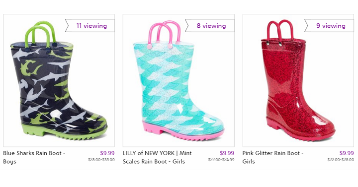Lilly of New York Baby and Big Kids Rain Boots Only $9.99!