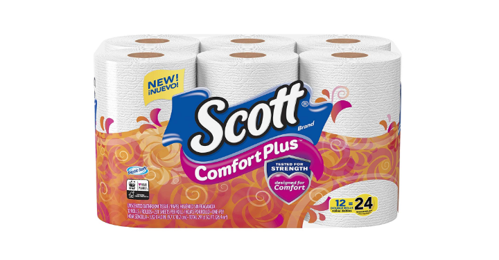 Scott Comfortplus Toilet Paper Bath Tissue,12 Double Rolls Only $4.48 Shipped! Stock Up Price!