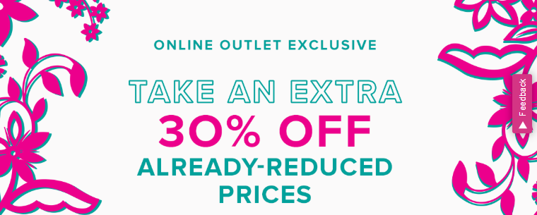 EXTRA 30% Off Already Discounted Vera Bradley at the Outlet! EXTRA 30% Off Already Discounted Vera Bradley at the Outlet!