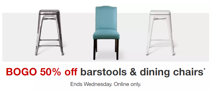 Buy One, Get One 50% Off Barstools and Dining Chairs!