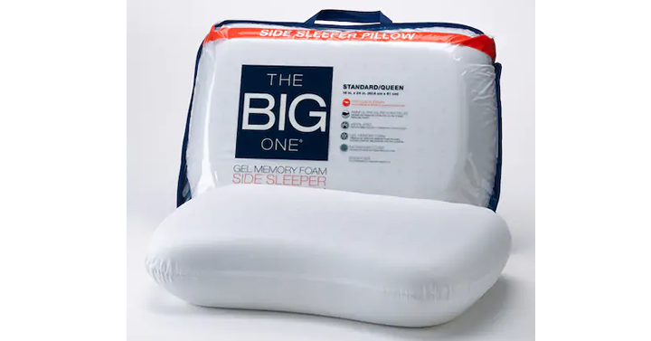 Kohl’s Lowest Prices of the Season! Earn Kohl’s Cash! Spend Kohl’s Cash! The Big One Gel Memory Foam Side Sleeper Pillow – Just $12.74!