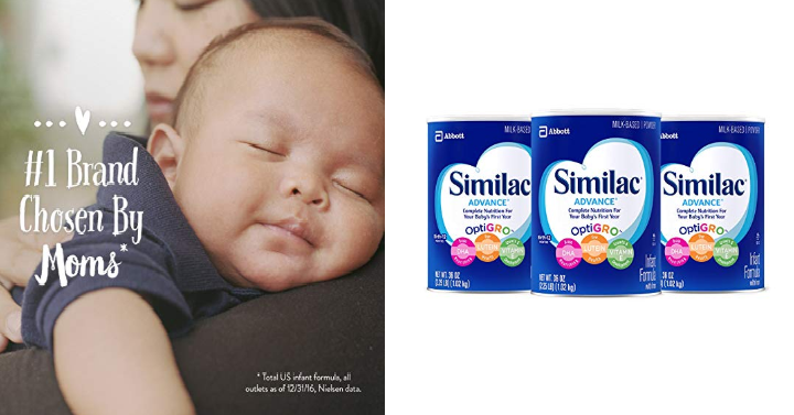 Similac Advance Infant Formula with Iron, Powder 36 Ounce (Pack of 3) Only $54.45 Shipped!