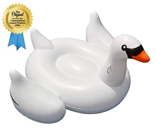 Swimline Giant Inflatable Swan Pool Float – Only $16.99!