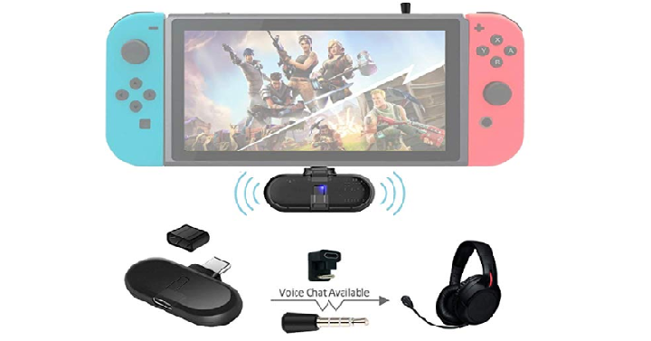 Gulikit Route+ Pro Support in-Game Voice Chat Adapter Bluetooth Transmitter for Nintendo Switch Only $29.99! (Reg. $50)
