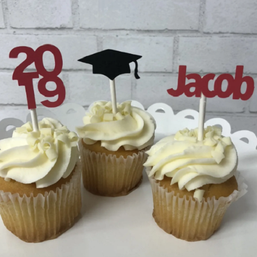 Personalized Graduation Cupcake Toppers Just $6.99!