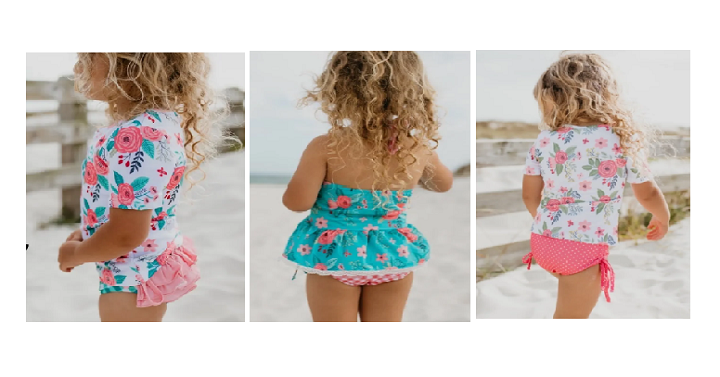 Girls Floral Swimsuits & Rashguards Only $17.99! (Reg. $59.99)