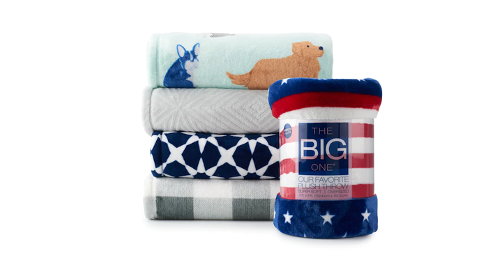 Kohl’s 30% Off! Earn Kohl’s Cash! Stack Codes! FREE Shipping! The Big One Supersoft Plush Throw – Just $13.99! New patterns too!