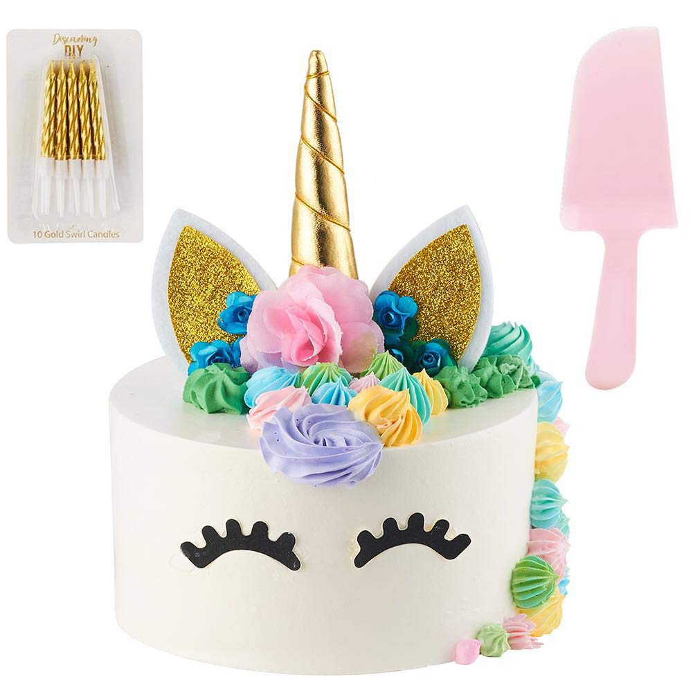 Unicorn Cake Topper + Swirl Candles Only $7.95!