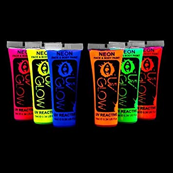UV Glow Blacklight Face and Body Paint (Set of 6) Only $11.95!