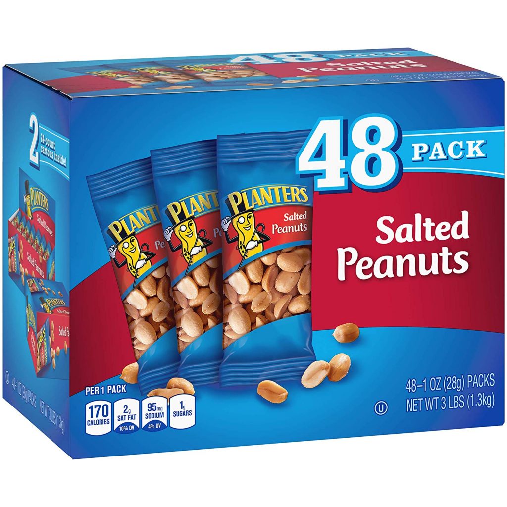 Planters Salted Peanuts (1oz Bags, Pack of 48)—$7.11!