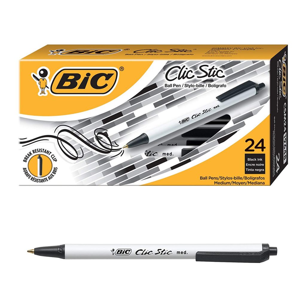 BIC Clic Stic Retractable Ball Point Pen, 24-ct—$3.90!