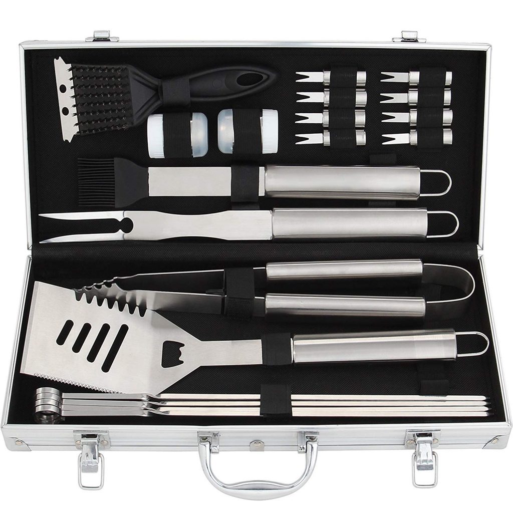 ROMANTICIST 20pc Stainless Steel BBQ Grill Tool Set Just $17.84!