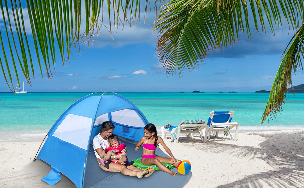 UV Protected Beach Sun Shade Tent Only $30.99!