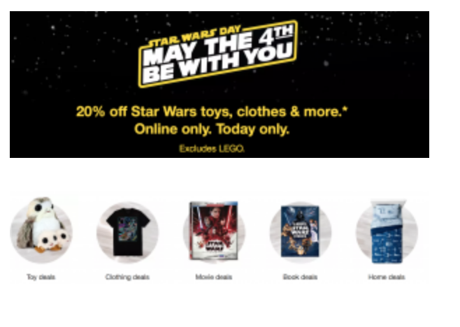 Target May The 4th Be With You! Take 20% Off Star Wars Toys, Clothes & More!