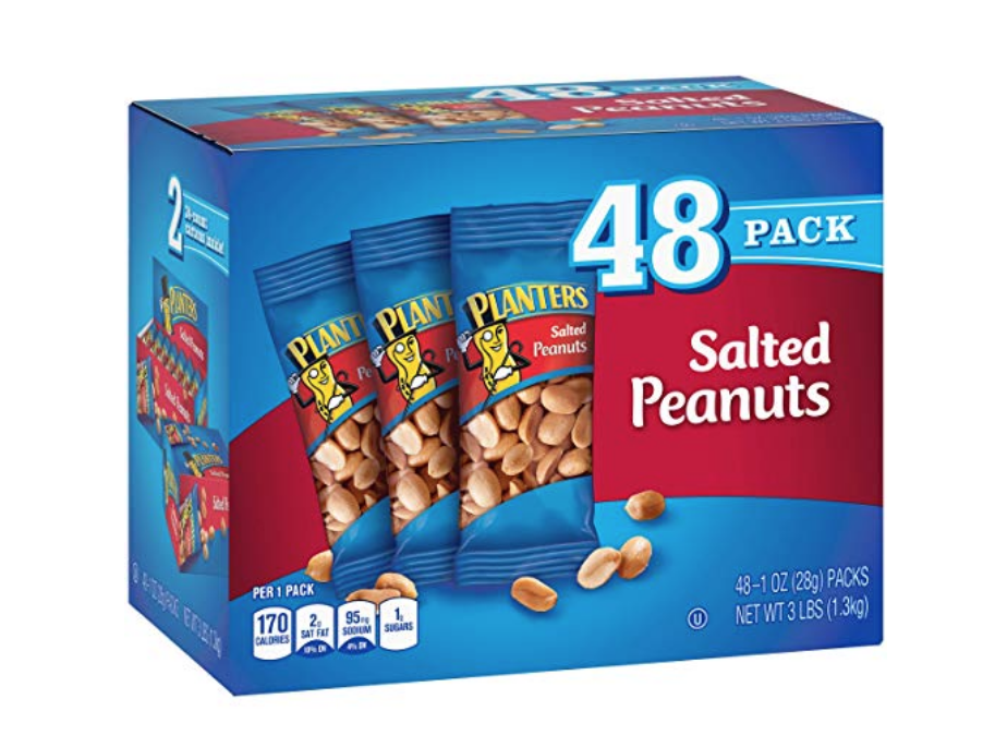 Planters Salted Peanuts 48-Count Just $7.48!