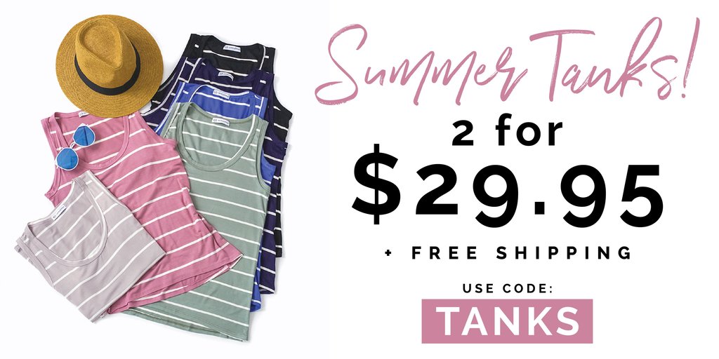 Cents of Style – 2 For Tuesday – 2 Cute Summer Tanks for $29.95! FREE SHIPPING!