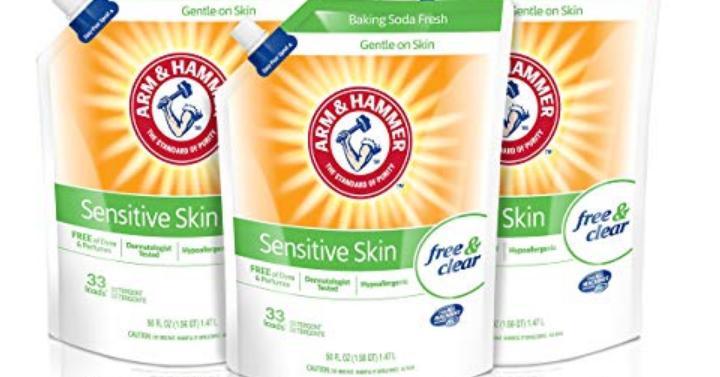 Arm & Hammer Sensitive Skin Perfume and Dye Free He Liquid Laundry Detergent (Pack of 3) – Only $11.99!