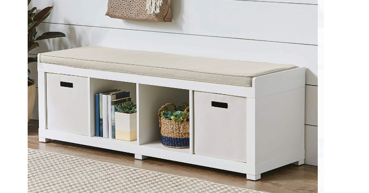Better Homes and Gardens 4-Cube Organizer Storage Bench Only $59.99 Shipped! (Reg. $100)