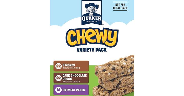 Quaker Chewy Granola Bars, Variety Pack, 58 Count – Only $6.51!