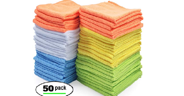 Best Microfiber Cleaning Cloths – Pack of 50 Towels Only $15.99! Great Reviews!