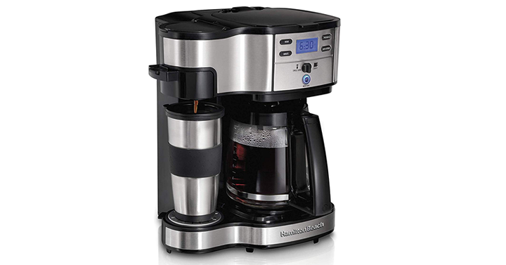 Hamilton Beach 2-Way Brewer Coffee Maker, Single-Serve with 12-Cup Carafe – Just $36.99! Was $89.50!