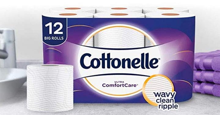 Cottonelle Ultra ComfortCare Toilet Paper 12 Big Rolls – Only $5.70!