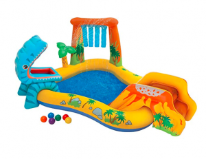 Super Fun Dinosaur Play Center Inflatable Kids Set & Swimming Pool w/Electric Pump $46!