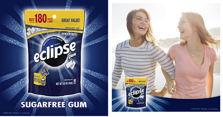 Eclipse Winterfrost Sugarfree Gum, 180 Piece Bag Only $5.35 Shipped!