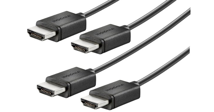 Insignia 6′ 4K Ultra HD HDMI Cable (2-Pack) – Just $24.99!