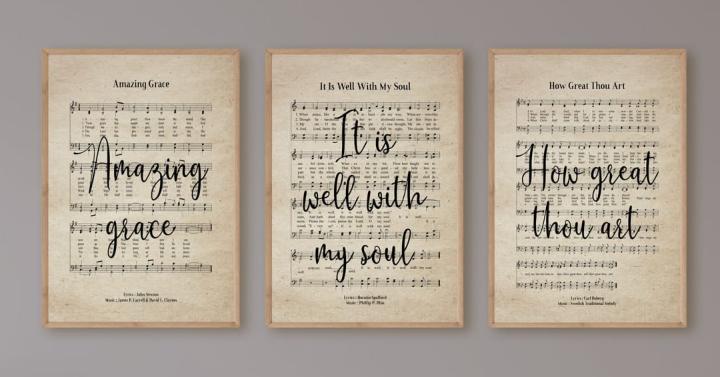 Large Farmhouse Hymn Prints – Only $5.45!