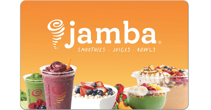 Get a $15.00 Jamba Juice Gift Card For Only $10.00!