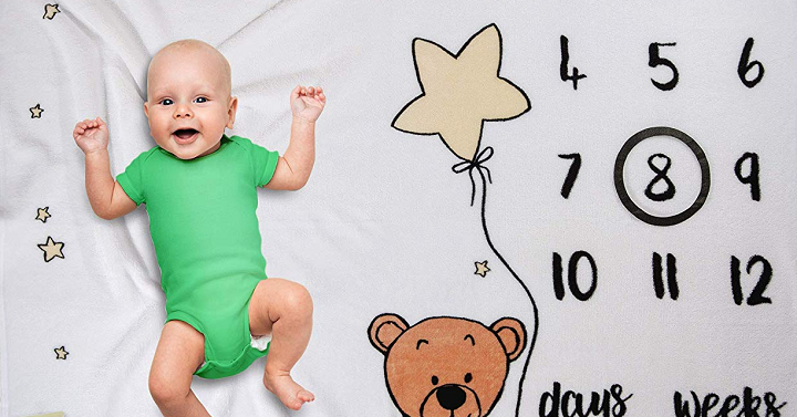 Baby Milestone Blanket for Infant Boys & Girls Only $12.30!