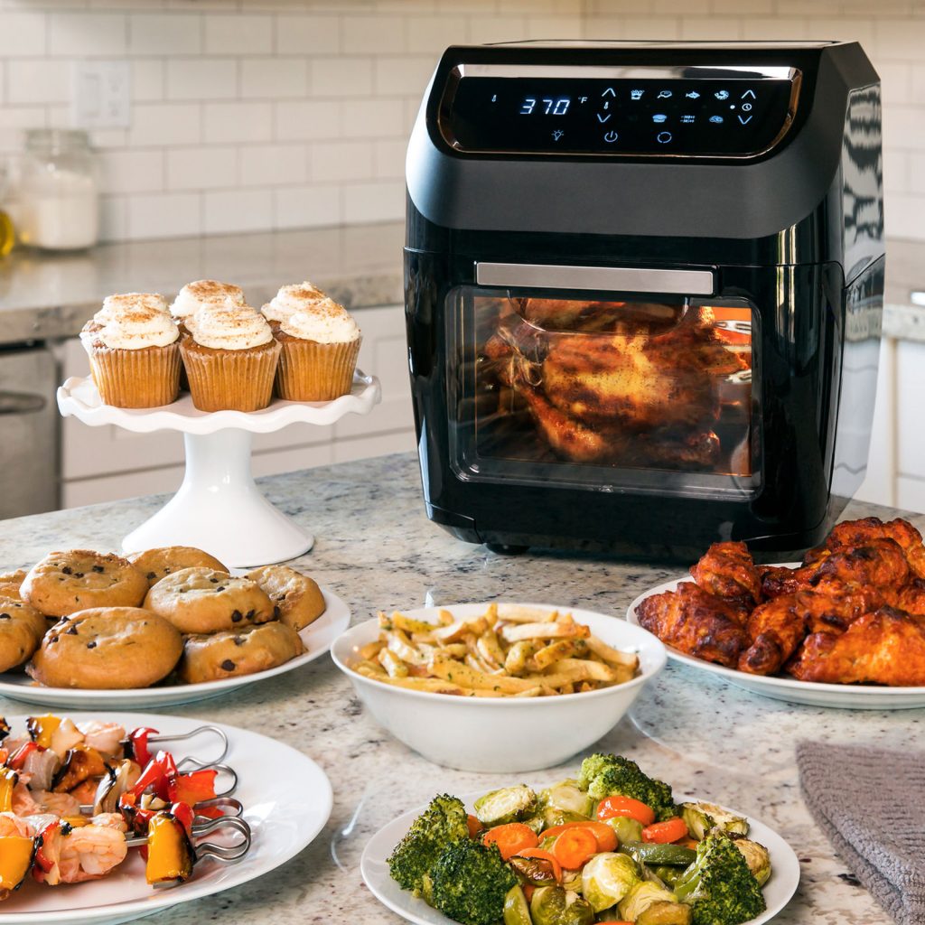 8-in-1 XL Air Fryer Oven, Rotisserie, Dehydrator Set w/ 8 Accessories—$129.99!