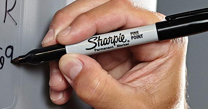 Sharpie Permanent Markers, Fine Point, Black, 12 Count – Only $5.97!