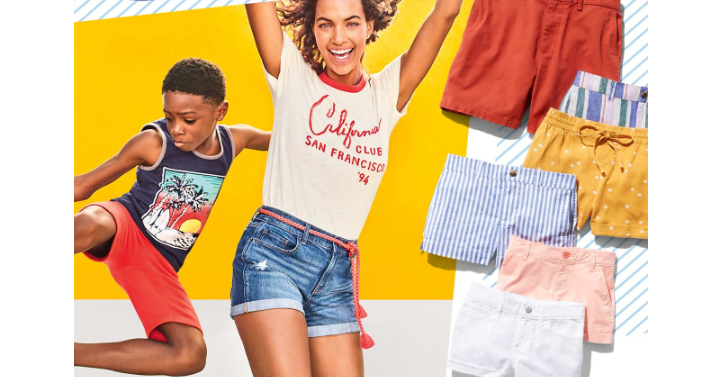 Old Navy: Save 50% on Shorts for the Whole Family! Women’s Shorts Only $12.50!