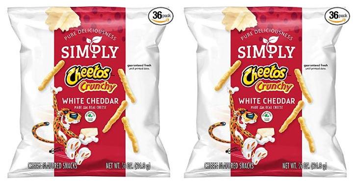 Simply Cheetos Crunchy White Cheddar, Pack of 36 – Only $13.63!