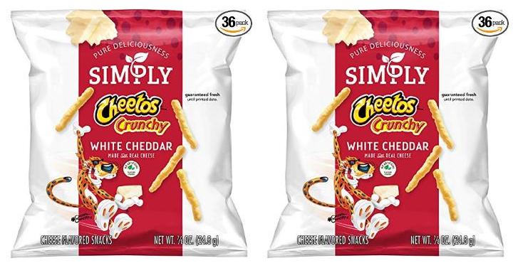Simply Cheetos Crunchy White Cheddar, Pack of 36 – Only $13.63!