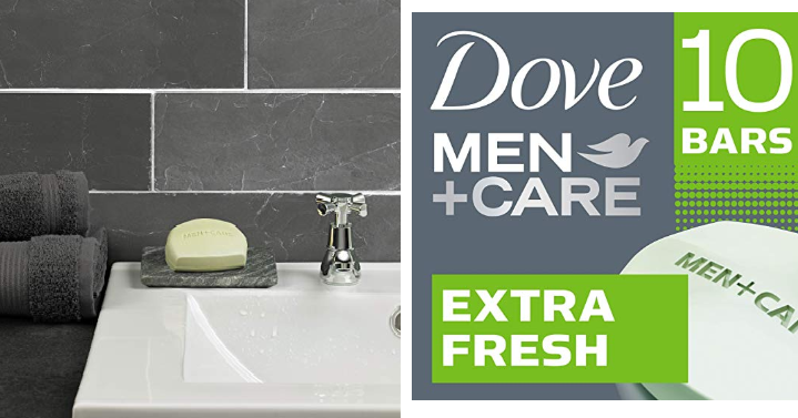 Dove Men+Care Body and Face Bar Extra Fresh 4 oz, 10 Bar Only $7.13! (Reg. $15)