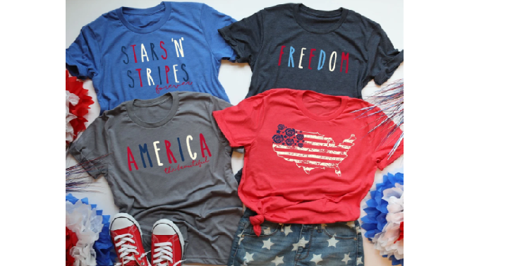 America Tees Only $14.99! 4 Different Styles to Choose From!